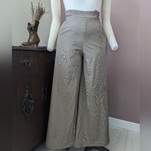 Miss Candyfloss Brown Plaid Trousers